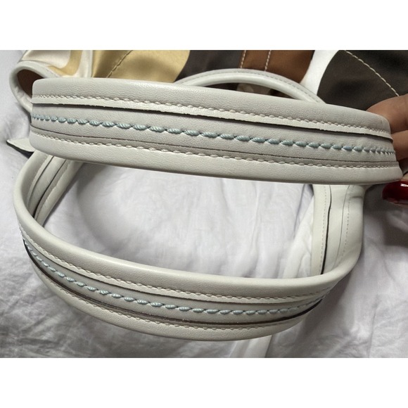 Coach Y2K Ltd Ed Ergo Multi Color Signature Scarf Print Shoulder Tote Bag Purse - Picture 11 of 16